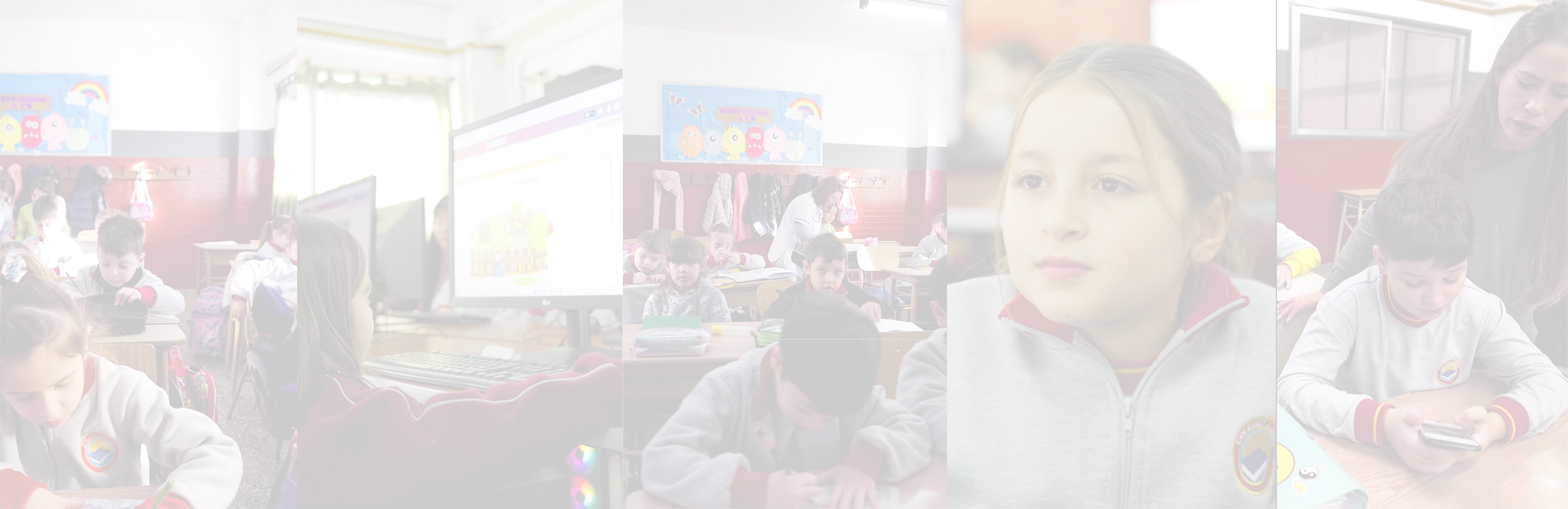 Alumnos y docentes del Colegio Alberdi participando en diversas experiencias de aprendizaje, tecnología y acompañamiento pedagógico en el aula.
